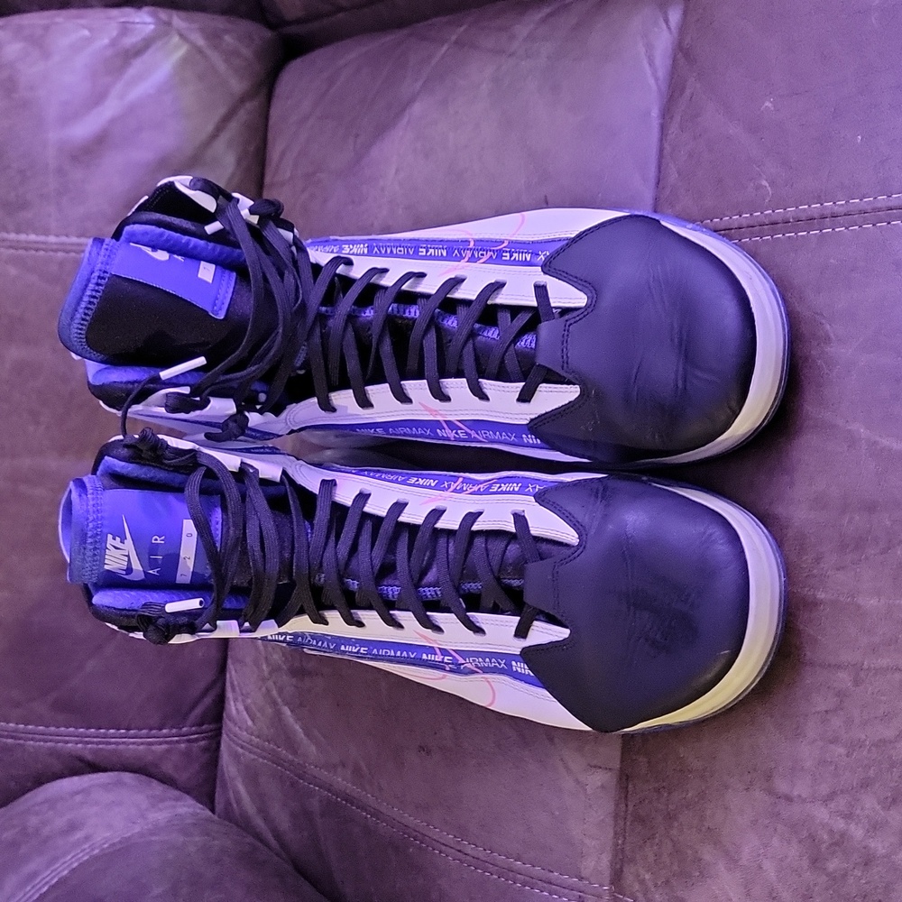 Men's Size 13 Nike Air Max Saturn. 720 High top Royal Blue, black, pink, white